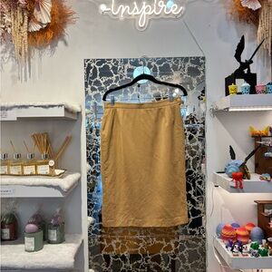 Vintage Brown Tan Pencil Skirt Resort Wear